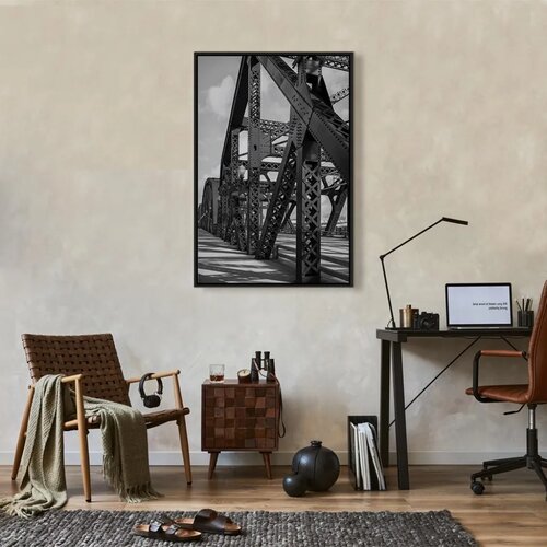  Slika - Bridge at Morning (1 Part) Vertical 80x120 U crnom drvenom okviru Slike
