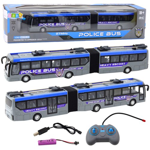  Zglobni policijski autobus na dalljinsko upravljanje 1:32 - sivo/plavi Cijene