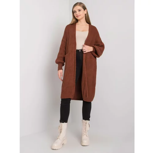 Fashion Hunters RUE PARIS Women's brown cape with wool