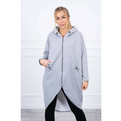 Kesi Long insulated sweatshirt gray Slike