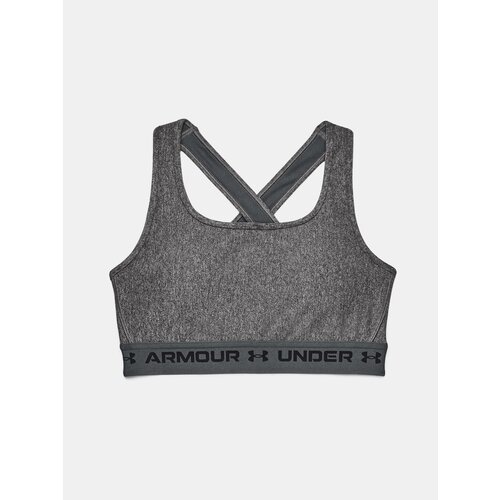 Under Armour Podprsenka Crossback Mid Heather Bra-GRY Slike