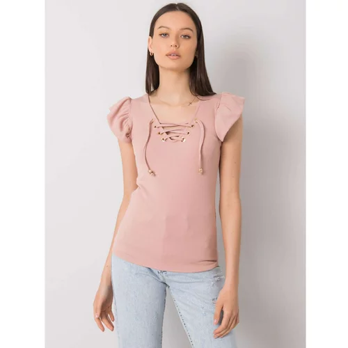 Fashion Hunters Dusty pink blouse with lacing