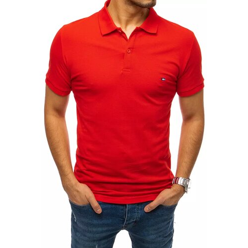 DStreet Muška polo majica PX0331 plava tamnocrvena | Crveno Slike