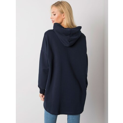 Fashion Hunters Dark blue cotton hoodie Slike