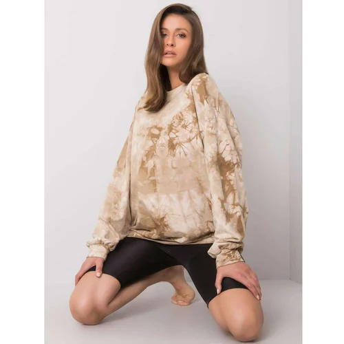 Fashion Hunters Beige sweatshirt without hood from Romily
