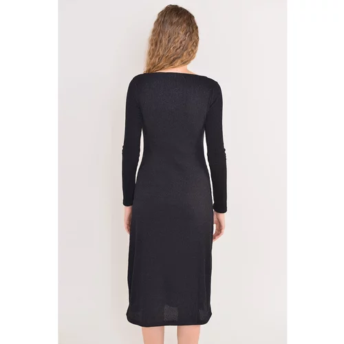 Fashion Hunters BSL Black dress with lacing