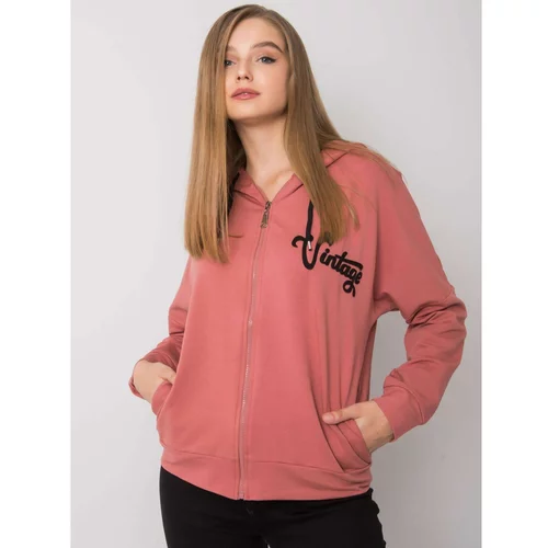 Fashion Hunters Dusty pink zip hoodie
