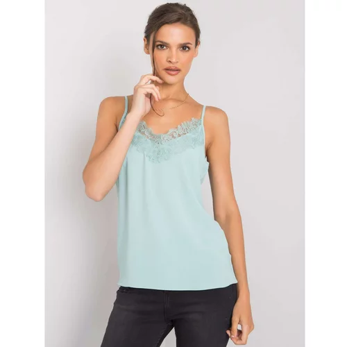 Fashion Hunters Women's mint top with ribbons