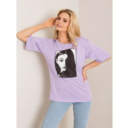 Fashionhunters Woman RUE PARIS purple t-shirt