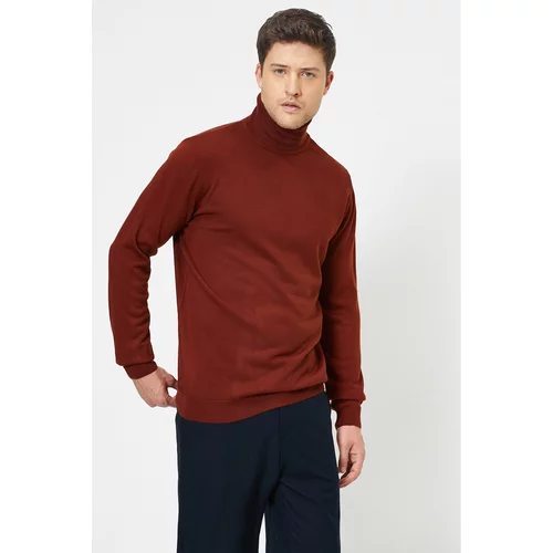 Koton Men's Turtleneck Long Sleeve Slim Fit Knitwear Sweater