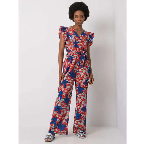 Fashionhunters Women's overalls with a red pattern