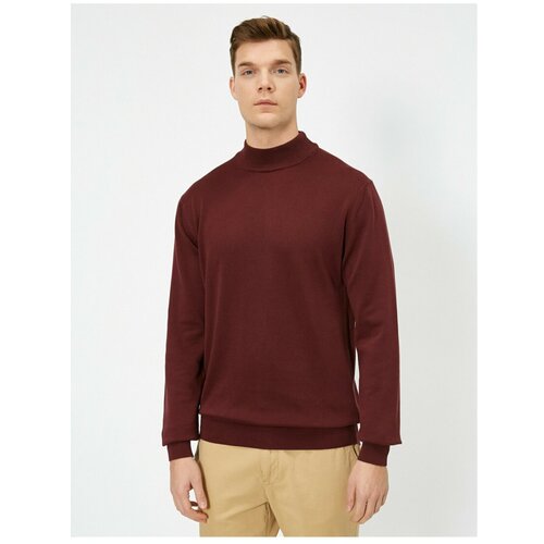 Koton Pleteni pleteni džemper s visokim ovratnikom krem | tamnocrvena Slike