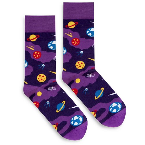 Banana Socks Unisex čarape Classic Planets Cream | ljubičasta Slike