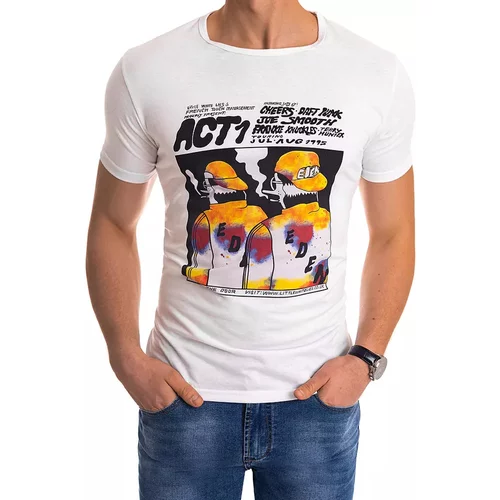 DStreet White RX4497 men's T-shirt with print