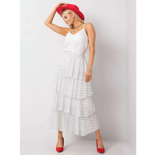 Fashion Hunters OH BELLA White skirt with polka dots