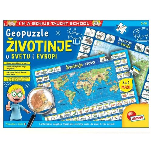 Lisciani Mali Genije edukativna slagalica Geopuzzle Cene