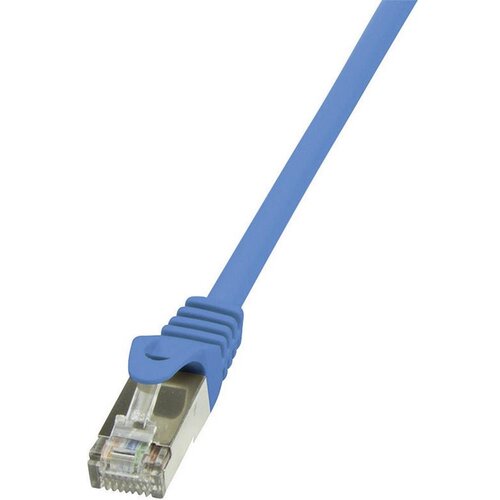Logilink CP1016S RJ45 omrežni kabel\, Patch kabel CAT 5e F/UTP 0.25 m modra z za&scaron;čitnim zapornim zatičem 1 kos, (20415441) Cene