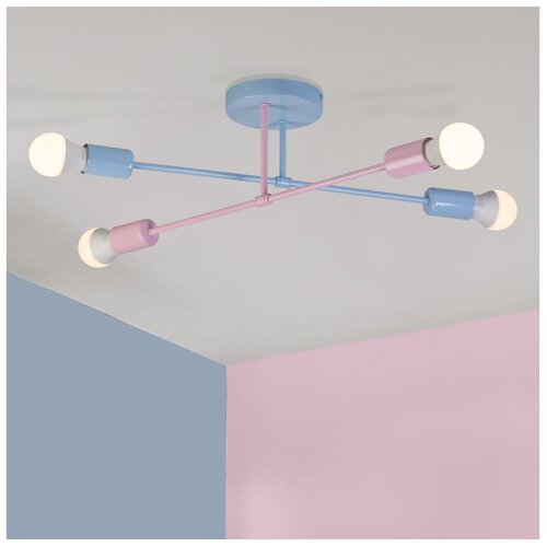  plafonski luster cambridge 4xE27/15W/230V plava/ružičasta Cene