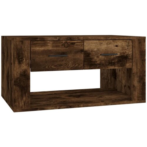 Maison Chic Klubska mizica - kavna mizica - Nizka mizica dimljeni hrast 80x50x40 cm inženirski les, (21754130) Cene