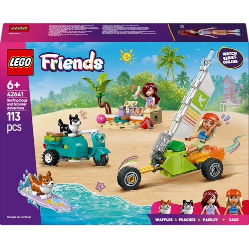 Lego LEGO&amp;reg; Friends - Pustolov&amp;scaron;čina s srferskimi psički in skuterjem (42641) Slike