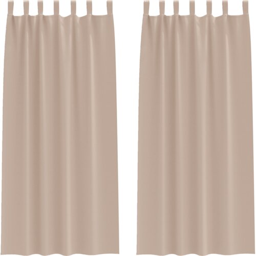  Zavjese za zamračivanje 2 pcs Sivo-smeđa 225 x 140 cm Poliester Slike