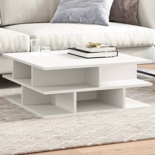 Furnova Klubska mizica bela 70x70x29 cm inženirski les, (21915005) Slike