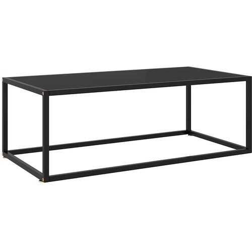  Stolić za kavu crni s crnim staklom 100 x 50 x 35 cm Cijene