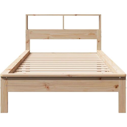 VidaXL Krevet s regalom za knjige bez madraca 90x200 cm od borovine Slike