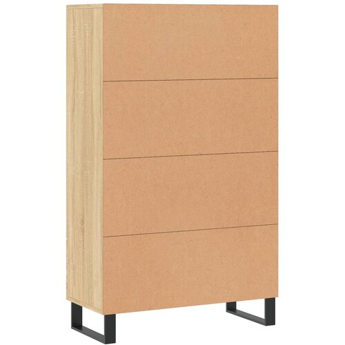  Visoka komoda boja hrasta 69,5 x 31 x 115 cm konstruirano drvo Slike