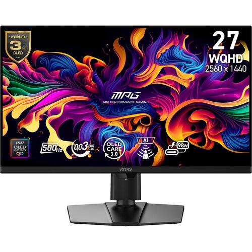 MSI MPG 271QRDE QD-OLED X50 ekran za igranje Energetska učinkovitost 2021 F (A - G) 67.3 cm (26.5 palac) 2560 x 1440 pik Cijene