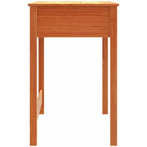  Stol s ladicama Max smeđa 100 x 50 x 78 cm Čvrsto borovo drvo Slike