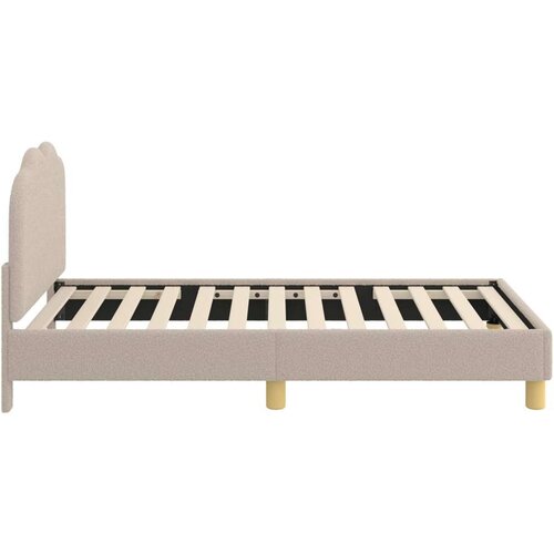  Okvir za krevet Svijetlo siva 80 x 160 cm Vuna Slike