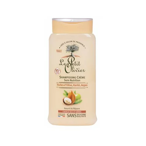 Le Petit Olivier Olive, Shea, Argan Oils Nutrition šampon za suhe in poškodovane lase 250 ml za ženske