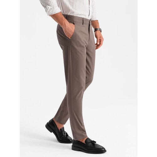Ombre Men&amp;#039;s uniform REGULAR FIT chino pants - brown Slike