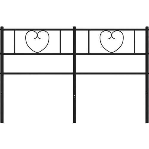 vidaXL Metalno uzglavlje crno 120 cm Cijene