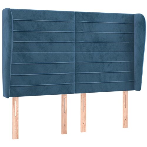 Maison Chic vzglavna omarica - nočna omarica - posteljna omarica z u&scaron;esi temno modra 147x23x118/128 cm žamet, (21708151) Cene