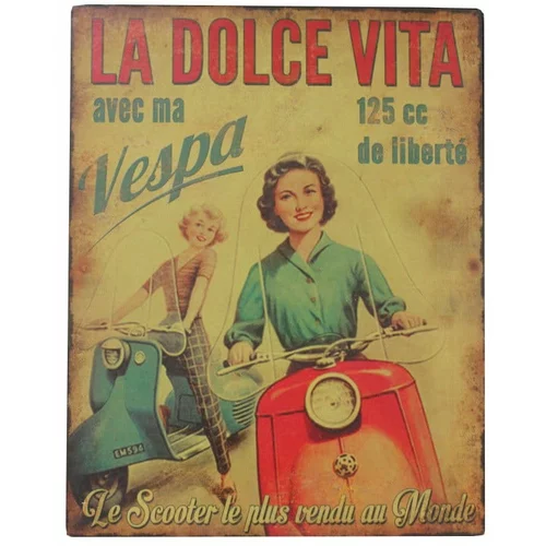 Antic Line metalni znak La Dolce Vita, 28 x 22 cm