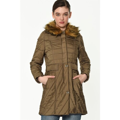 Dewberry Z6430 WOMEN&amp;#039;S COAT-BEIGE Slike