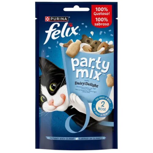 Felix pribolj&amp;scaron;ek za mačke Party Mix Dairy Delight 60 g Slike