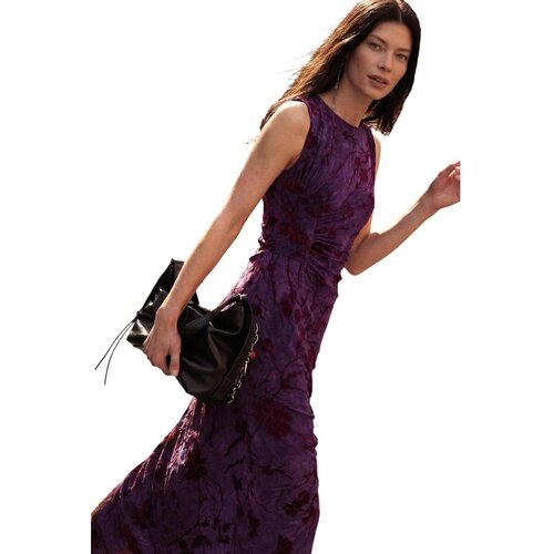 Desigual Dolge obleke VEST_ALINA 25WWVK33 Vijolična Slike