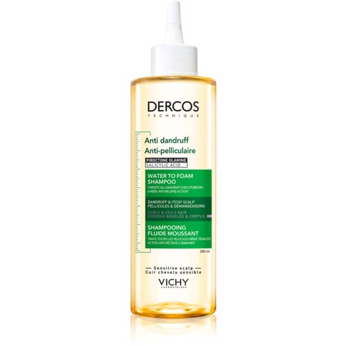 Vichy Dercos Water to Foam Shampoo &amp;scaron;ampon proti prhljaju za valovite in kodraste lase 200 ml Slike