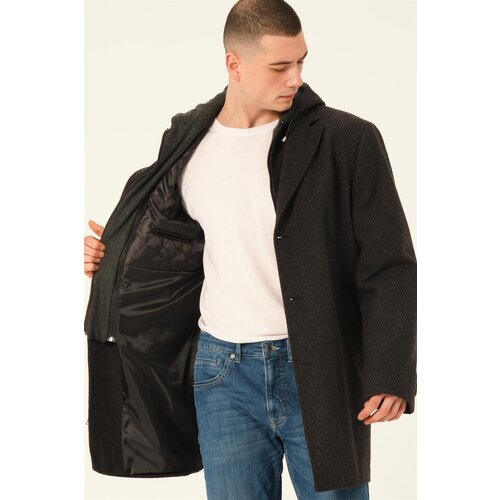 Dewberry PLT8395 BATTAL COAT-DIAGONAL BLACK Slike