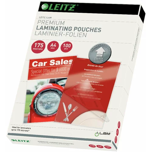 Leitz Set od 100 vrećica za laminiranje, A4, 175 mik