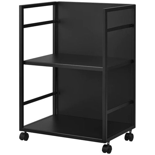 YAMAZAKI Crni metalni regal na kotačima 42x60 cm Tower – Cijene
