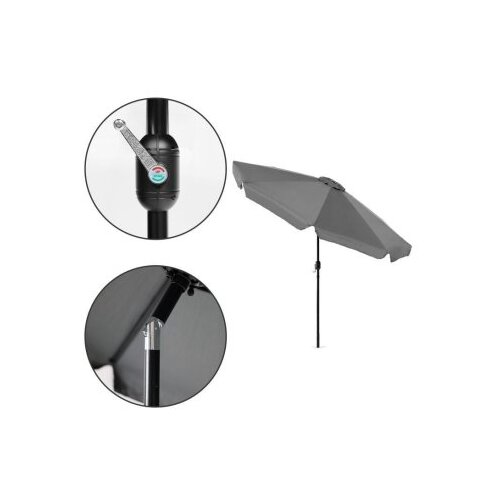 BOLZZ Veliki 3m suncobran sa nagibom Dark grey Cene