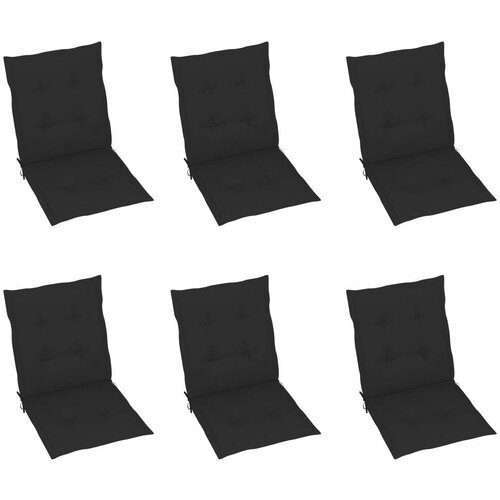  Jastuci za vrtne stolice 6 kom crni 100 x 50 x 3 cm od tkanine Cijene