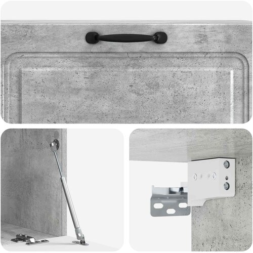  ormar za zid Betonska siva 98 x 41 x 30 cm Konstruirano drvo Slike