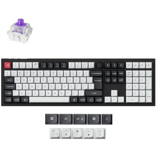 KEYCHRON Q6 HE brezžična mehanska tipkovnica Gateron nebula mag stikala RGB PBT Črna (Q6H-M1-UK), (5000296156) Cene