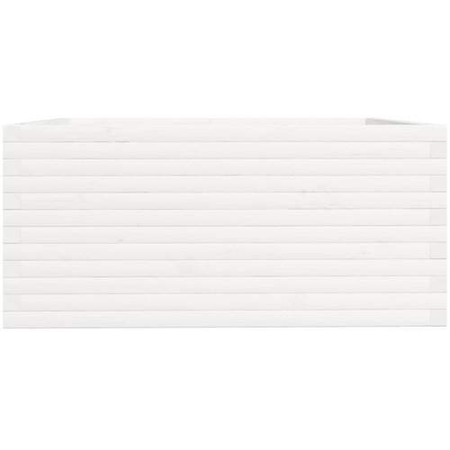  Vrtna sadilica bijela 100x100x49,5 cm od masivne borovine Slike