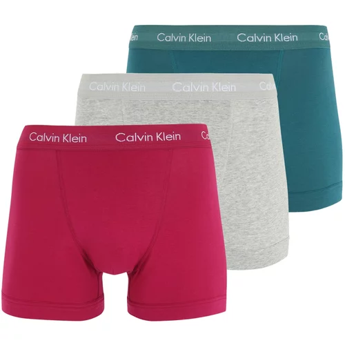 Calvin Klein Underwear Boksarice svetlo siva / smaragd / rdeča